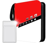 PokeSeries® - Archivador profesional de tarjetas coleccionables con funda de papel graduado PSA, impermeable y rígido, 400 tarjetas, álbum, bolsillos para figuritas, fotos, documentos, capacidad para