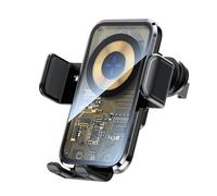 PokFhgur Cargador Inalámbrico de Coche de Carga Rápida con Sujeción Automática, Soporte Universal para Teléfono, Soporte para Salpicadero y Rejilla de Ventilación para Smartphones.