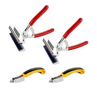 PokFhgur Paquete de 4 Alicates para Estirar Lonas con Quitagrapas, Alicates para Estirar Lonas con de Retorno por Resorte