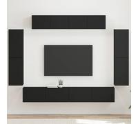 pokgdf Mueble de TV minimalista para montaje en pared con opciones de color neutro, amplios compartimentos de almacenamiento y construcción duradera de fácil cuidado para el salón (8 unidades)