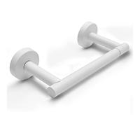 POKIM, Soporte de Papel higiénico de Metal, Blanco, Soporte cerámico para baño Flexible y Giratorio, Montaje en Pared, Acero Inoxidable Sus 304 Ajustable, Soporte Moderno para Rollo Grande