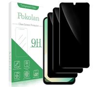 Pokolan 3 Piezas Protector Pantalla Privacidad para Samsung Galaxy A16, Cristal Vidrio Templado Anti Espía, Antirrayas, Antihuellas, 9H Dureza