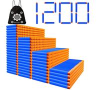 Pokonboy 1200 Pack Rebill Darts compatibles con pistolas nerf de recarga Darts de espuma de espuma compatibles con pistolas nerf n-strike series de