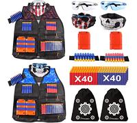 POKONBOY 2 juegos de chaleco táctico compatible con Nerf Guns N-Strike Elite Series