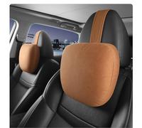 POKSRI 2 cojines cervicales para coche, reposacabezas para asientos del conductor, terciopelo de microfibra, poliéster basado en plantas, grosor/altura ajustable, 30 x 19 cm, forro interior rellenable