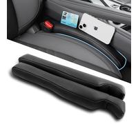 POKSRI 2 Piezas de Relleno de Piel sintética PU para Asientos de Coche, Almohadillas para Espacios y Ranuras, Organizador anticaída