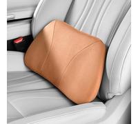POKSRI cojin Lumbar Silla Oficina/para Coche,Cojín para Aliviar el Dolor de Espalda,se Ajusta Cómodamente a la Cintura,Espuma con Memoria,Tejido de Ante Suave al Tacto,Mejora Postura,Portátil,39x22cm