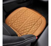 POKSRI Guero Genuino Piel de Vaca Funda Asiento Coche,Protector Funda Asiento Coche Delantero,cojin Auto,Es Compatible con la mayoría de los vehículos de la categoría A en adelante(Marrón Anaranjado)