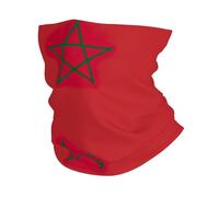 Polaina de cuello con estampado de bandera de Marruecos para hombres y mujeres, máscara facial de esquí, bufanda de invierno, calentador de cuello, calentador de cuello para todo tipo de clima