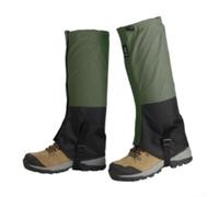 Polainas ajustables para exteriores hechas de fibra de poliéster resistente al agua para las piernas de la lluvia, la nieve, el barro y los insectos durante las aventuras al aire libre (verde)