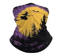 Polainas de Cuello Bruja y Escoba Protección Solar Sombreros Protección UV Bandana para Hombre Deportes 26X30cm