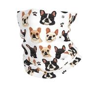 Polainas De Cuello Impresión De Lindos Perros Pug Pasamontañas Elástico Multifuncional Calentador De Cuello para Cámping Deportes Ciclismo 25X50Cm