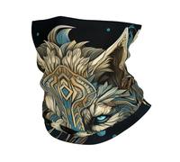 Polainas De Cuello Runas Nórdicas Vintages del Lobo Vikingo Azul Unisexo Sombreros Protección UV Pañuelo De Cabeza para Senderismo Ciclismo Cámping
