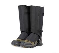 Polainas de protección de piernas para caza, senderismo, actividades al aire libre con Oxford impermeable y material compuesto de nailon para nieve, arena, lluvia, defensa de escombros (negro)