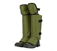 Polainas de senderismo ajustables, protección de piernas para caza al aire libre, nieve, montañismo, caminar, protección de arena (verde)