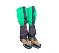 Polainas de senderismo de tela Oxford impermeables con correas ajustables y cordón para protección de arena de nieve durante el invierno senderismo y montañismo aventuras al aire libre, par negro