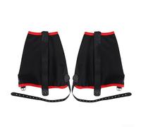 Polainas de senderismo impermeables de alta elasticidad para senderismo, barro, cubiertas de botas de nieve resistentes al viento con ajuste seguro, par ligero de 80 g (negro, 1 par)