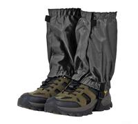 Polainas de senderismo para nieve, protección de piernas, impermeable, transpirable, para exteriores, montañismo, desierto, arena, protección para hombres y mujeres (negro)