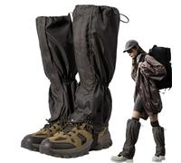 Polainas de senderismo para piernas, protección de piernas de 15.75 pulgadas al aire , polainas impermeables para nieve, poliéster resistente al viento, ganchos ajustables y para botas