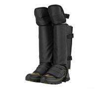 Polainas de senderismo resistentes con construcción multicapa con tela Oxford 500D para una mejor defensa contra el clima y superficies rugosas (negro)