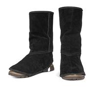 Polainas de soldadura de cuero LeaSeek - Cubiertas para botas de soldadura resistentes a la llama y la abrasión - Protectores de zapatos de cobertura completa - Polainas de soldadura ajustables