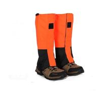 Polainas de tobillo impermeables de 16.5 pulgadas para todos los deportes de invierno al aire libre, incluyendo esquí, senderismo, raquetas de nieve y mantenimiento de patio (naranja)