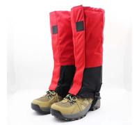 Polainas de tobillo impermeables de 16.5 pulgadas para todos los deportes de invierno al aire libre, incluyendo esquí, senderismo, raquetas de nieve y mantenimiento de patio (rojo)