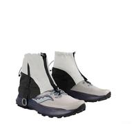 Polainas de tobillo para senderismo con nailon Ripstop impermeable, tela recubierta de silicona, cordón ajustable y gancho para un ajuste seguro, ligeras para correr por senderos y ciclismo (gris