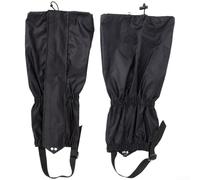 Polainas impermeables al aire libre para senderismo y deportes de nieve, protección antiarena con correas ajustables y cremallera, poliéster transpirable para piernas secas de camping, color negro, 40