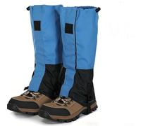 Polainas impermeables para exteriores con ajuste de cordón y sistema de cierre resistente para protección contra nieve y barro (azul)