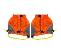 Polainas ligeras para senderismo con nailon recubierto de silicona impermeable, resistente al desgarro y a prueba de arena con correas fáciles de ajustar (naranja)