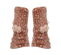 Polainas para botas - Textura de felpa suave, acento con estampado de , botas gruesas y elásticas, ropa cómoda de invierno | Adecuado para , festivales, Halloween, Navidad, desplazamiento