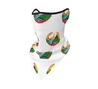 Polainas Para Cuello Para Hombres Mujeres Calentador De Cuello Para Esquí Bufandas Bandanas Diadema Viento Multifuncional Pasamontañas Con Estampado De Bandera De República Democrática Popular Lao