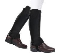 Polainas Para Montar A Caballo, Polainas Para Montar Caballo Unisex Niños Polainas Para Montar Caballo De Cuero Sintético Con Cremallera Equipo De Protección Ecuestre Para Entusiastas Equitación(CM)