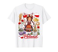 Poland Folk Costume Polska Heritage Girls Camiseta