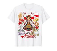 Poland Folk Costume Polska Heritage Girls Camiseta