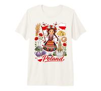 Poland Folk Costume Polska Heritage Girls Camiseta Premium