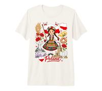 Poland Folk Costume Polska Heritage Girls Camiseta Premium