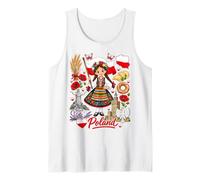 Poland Folk Costume Polska Heritage Girls Camiseta sin Mangas