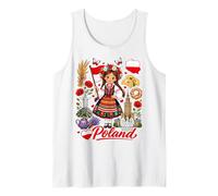 Poland Folk Costume Polska Heritage Girls Camiseta sin Mangas