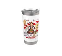 Poland Folk Costume Polska Heritage Girls Vaso térmico de acero inoxidable de doble pared