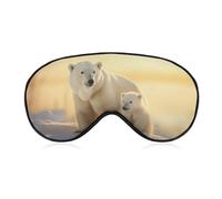 Polar Bear - Antifaz para dormir familiar con correa ajustable, cómodo y suave, ayuda para dormir, antifaz que bloquea la luz