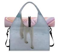 Polar Bear Arctic - Bolsa de deporte para mujeres y hombres, bolsa de fin de semana con compartimento para zapatos, bolsa de hombro para yoga, gimnasio, viajes, color, L, Organizador de bolsas