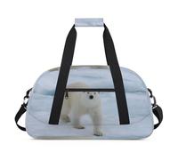Polar Bear Arctic Sports - Bolsa de lona para mujeres y hombres, oso de 24 L, bolsa de fin de semana, bolsa de viaje, gimnasio, para niños y niñas, color, 24 L, Organizador de bolsas