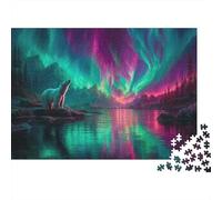 Polar Bear Aurora Borealis-1 Puzzle Imposible,desafío for Adults Entretenimiento Creativo 1000 Piezas Obra De Arte De Juego De para Adultos, Regalos A Partir De 14 Años 70x50cm/1000pcs