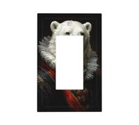 Polar Bear Fantasy Art - Placa de pared para interruptor de luz, cubierta de placa frontal, 1 banda, decoración de receptáculo para el hogar, cocina, habitación, baño