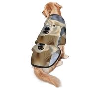 Polar Bear in The Snow - Sudadera con capucha para perros medianos y grandes, ropa de poliéster suave para mascotas, adecuada para todas las estaciones