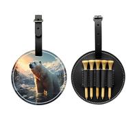Polar Bear in Winter - Bolsa de almacenamiento para camisetas de golf, diseño de hebilla portátil para colgar, Black, Talla única, Maleta