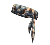 Polar Bear in Winter - Pañuelo deportivo unisex para la cabeza, absorbe el sudor, para tenis, voleibol, trotar, yoga