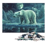 Polar Bear Puzzle Brain Teaser 100% Recycled Cardboard Jigsaw Puzzle for Kids and Adults Age 12 Years Up Father's Day Gifts 38x26cm/1000pcs
